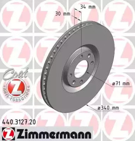 Тормозной диск (ZIMMERMANN: 440.3127.20)