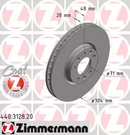 Тормозной диск (ZIMMERMANN: 440.3128.20)