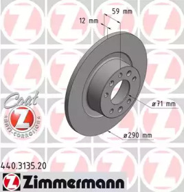 Тормозной диск (ZIMMERMANN: 440.3135.20)