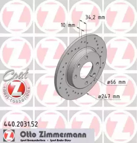 Тормозной диск (ZIMMERMANN: 440.2031.52)