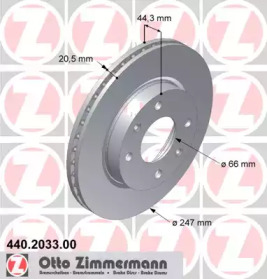 Тормозной диск (ZIMMERMANN: 440.2033.00)