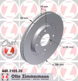 Тормозной диск (ZIMMERMANN: 440.3105.20)