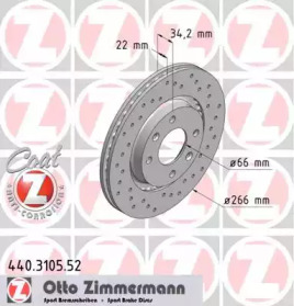 Тормозной диск (ZIMMERMANN: 440.3105.52)