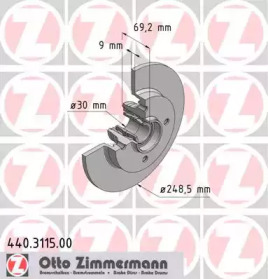 Тормозной диск (ZIMMERMANN: 440.3115.00)