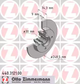 Тормозной диск (ZIMMERMANN: 440.3121.00)