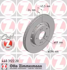 Тормозной диск (ZIMMERMANN: 440.3122.20)