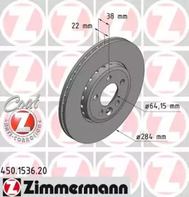 Тормозной диск (ZIMMERMANN: 450.1536.20)