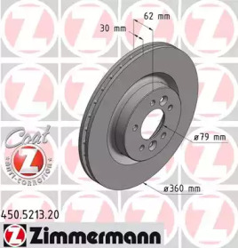 Тормозной диск (ZIMMERMANN: 450.5213.20)