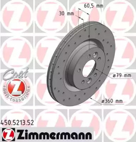 Тормозной диск (ZIMMERMANN: 450.5213.52)