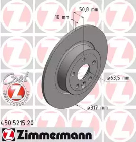 Тормозной диск (ZIMMERMANN: 450.5215.20)