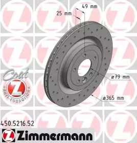 Тормозной диск (ZIMMERMANN: 450.5216.52)