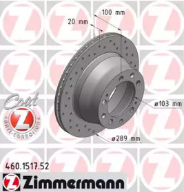 Тормозной диск (ZIMMERMANN: 460.1517.52)