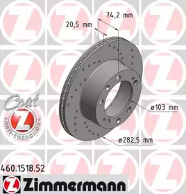 Тормозной диск (ZIMMERMANN: 460.1518.52)