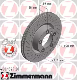 Тормозной диск (ZIMMERMANN: 460.1529.20)