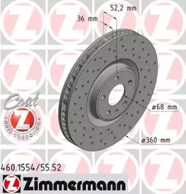 Тормозной диск (ZIMMERMANN: 460.1554.52)