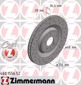 Тормозной диск (ZIMMERMANN: 460.1556.52)