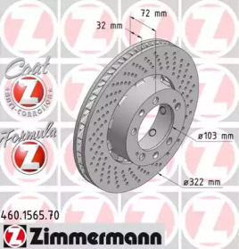 Тормозной диск (ZIMMERMANN: 460.1565.70)