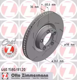 Тормозной диск (ZIMMERMANN: 460.1580.20)