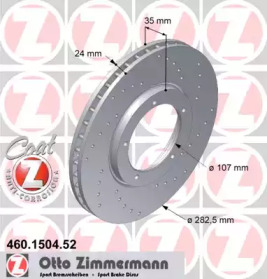 Тормозной диск (ZIMMERMANN: 460.1504.52)