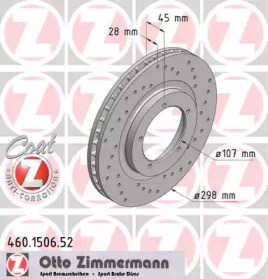 Тормозной диск (ZIMMERMANN: 460.1506.52)