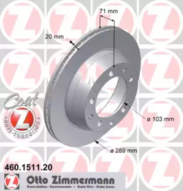 Тормозной диск (ZIMMERMANN: 460.1511.20)