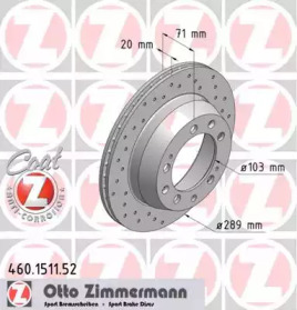 Тормозной диск (ZIMMERMANN: 460.1511.52)