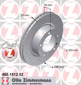 Тормозной диск (ZIMMERMANN: 460.1512.52)