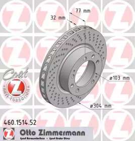 Тормозной диск (ZIMMERMANN: 460.1514.52)