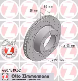 Тормозной диск (ZIMMERMANN: 460.1519.52)