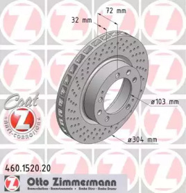 Тормозной диск (ZIMMERMANN: 460.1520.20)