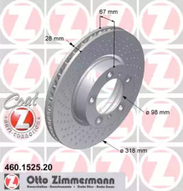 Тормозной диск (ZIMMERMANN: 460.1525.20)