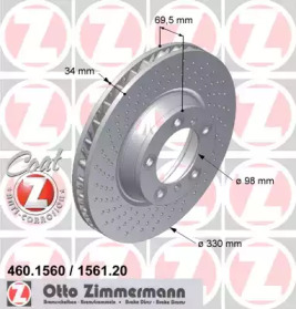 Тормозной диск (ZIMMERMANN: 460.1560.20)