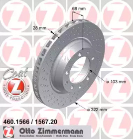 Тормозной диск (ZIMMERMANN: 460.1567.20)