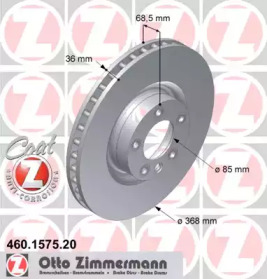 Тормозной диск (ZIMMERMANN: 460.1575.20)