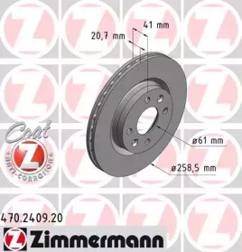 Тормозной диск (ZIMMERMANN: 470.2409.20)