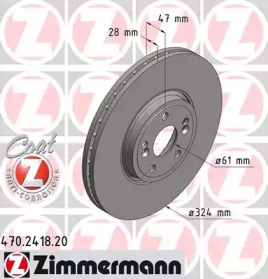 Тормозной диск (ZIMMERMANN: 470.2418.20)