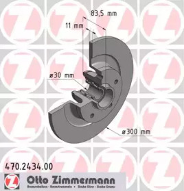 Тормозной диск (ZIMMERMANN: 470.2434.00)