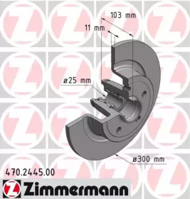 Тормозной диск (ZIMMERMANN: 470.2445.00)