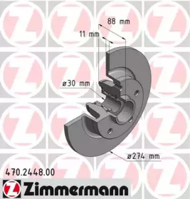 Тормозной диск (ZIMMERMANN: 470.2448.00)