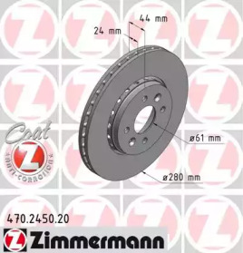 Тормозной диск (ZIMMERMANN: 470.2450.20)