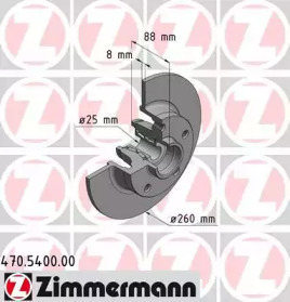 Тормозной диск (ZIMMERMANN: 470.5400.00)