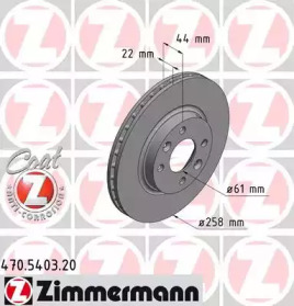 Тормозной диск (ZIMMERMANN: 470.5403.20)