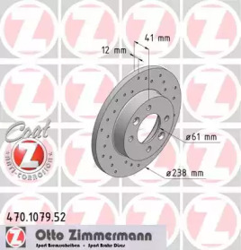 Тормозной диск (ZIMMERMANN: 470.1079.52)