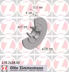 Тормозной диск (ZIMMERMANN: 470.2408.00)