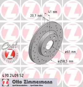 Тормозной диск (ZIMMERMANN: 470.2409.52)