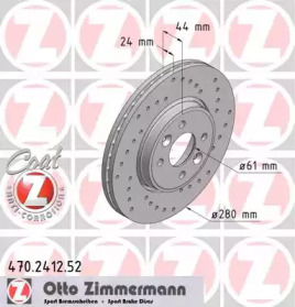 Тормозной диск (ZIMMERMANN: 470.2412.52)