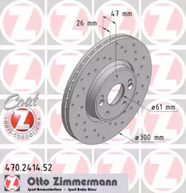 Тормозной диск (ZIMMERMANN: 470.2414.52)