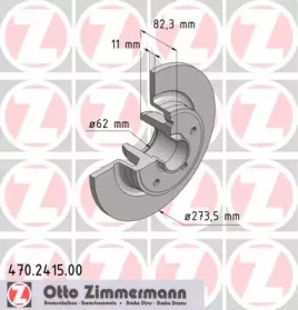 Тормозной диск (ZIMMERMANN: 470.2415.00)