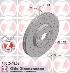 Тормозной диск (ZIMMERMANN: 470.2418.52)