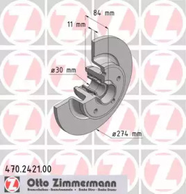 Тормозной диск (ZIMMERMANN: 470.2421.00)